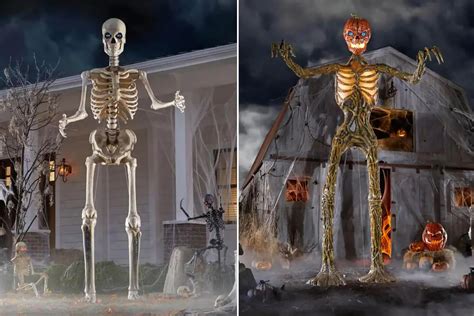 12ft skeleton light kit - 12-ft. Giant-Sized Skeleton. 2 /11. The Home Depot’s viral Halloween success began with their 12-Foot Giant Skeleton, and it’s back for 2021. Allen explains why he thought the $299 molded ...